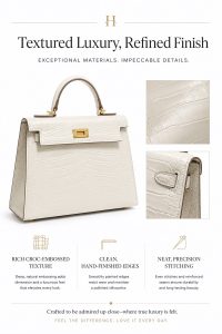 hermès kelly mini 19 white croc embossed top handle bag with gold hardware, luxury designer shoulder crossbody bag for women