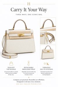 hermès kelly mini 19 white croc embossed top handle bag with gold hardware, luxury designer shoulder crossbody bag for women