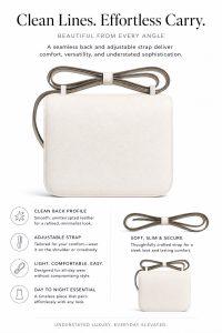 hermès constance mini shoulder bag – ivory textured leather crossbody bag with silver h clasp, luxury designer flap bag for women