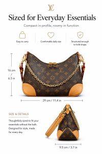 lv crescent hobo bag – iconic monogram canvas, gold chain accent, adjustable leather strap, luxury everyday shoulder bag