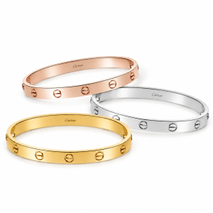 cartier love 6.1mm 18k gold screw bangle bracelet