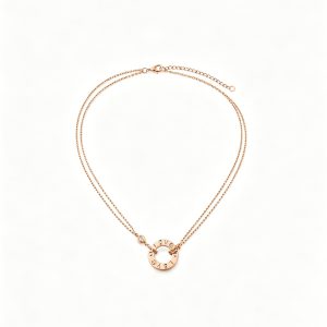 cartier love necklace, 2 diamonds rose gold