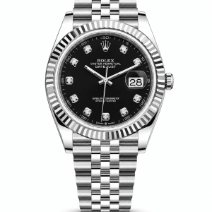 Rolex Datejust 126334 41mm full watch white background studio display shot for daily business party wear